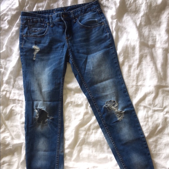 Free People Denim - Free people cropped boyfriend jeans